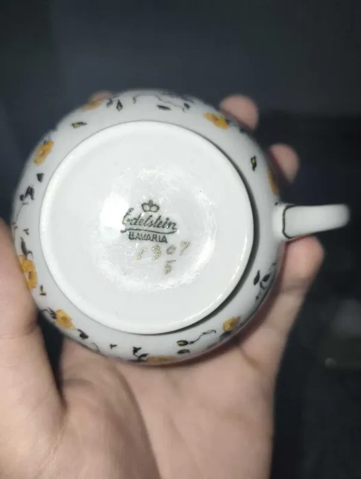 Edelstein Bavaria – 4 filiżanki ze spodkami, porcelana vintage