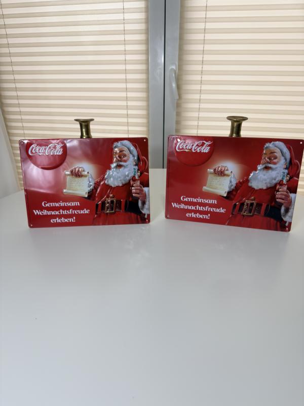 metalowa tablica Coca-Cola z Mikołajem retro świąteczna
