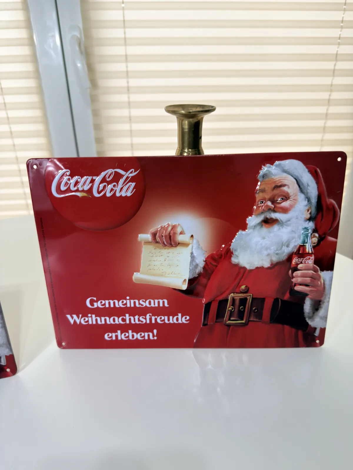 metalowa tablica Coca-Cola z Mikołajem retro świąteczna