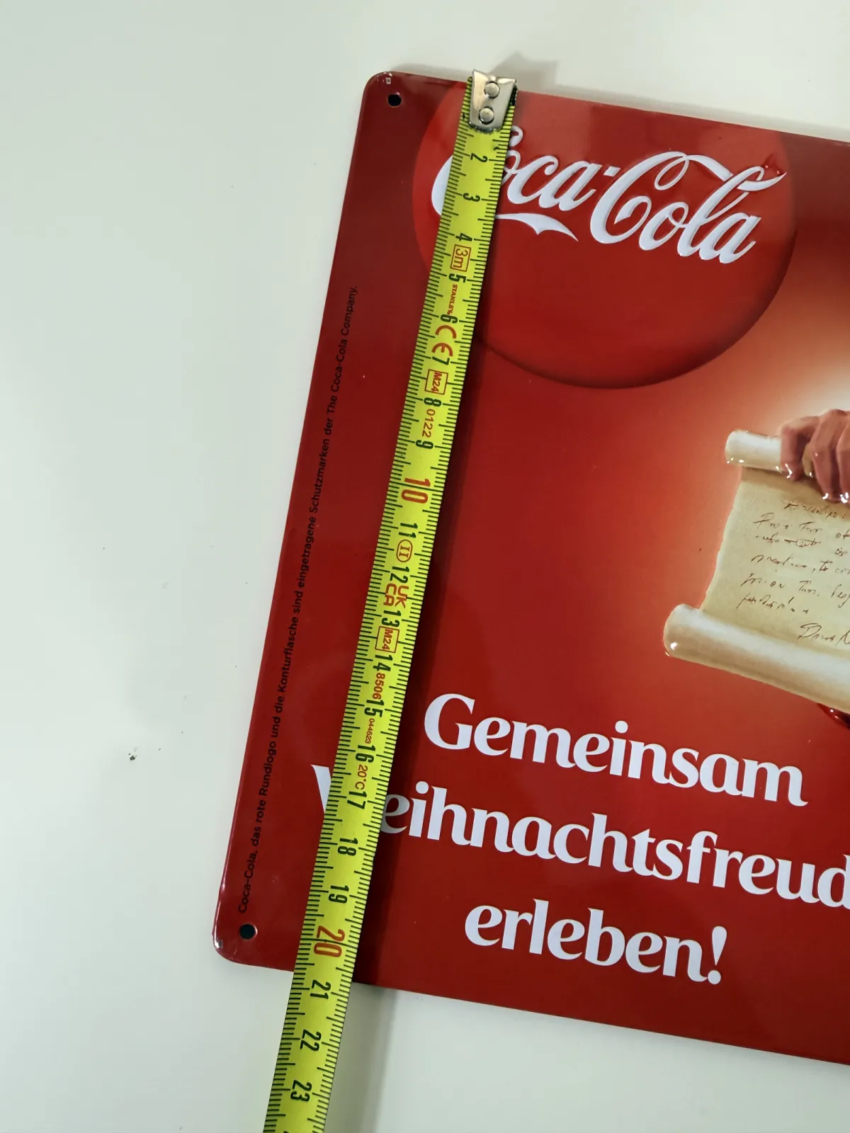 metalowa tablica Coca-Cola z Mikołajem retro świąteczna