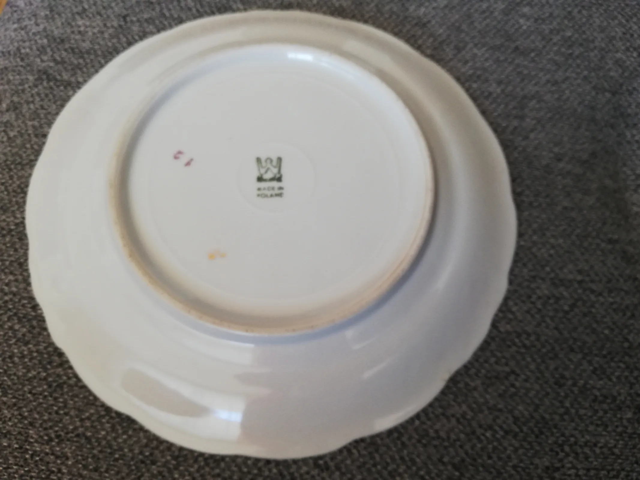 Wawel Wałbrzych PRL – 3+1 talerzyki deserowe 17 cm, róże, złocenia