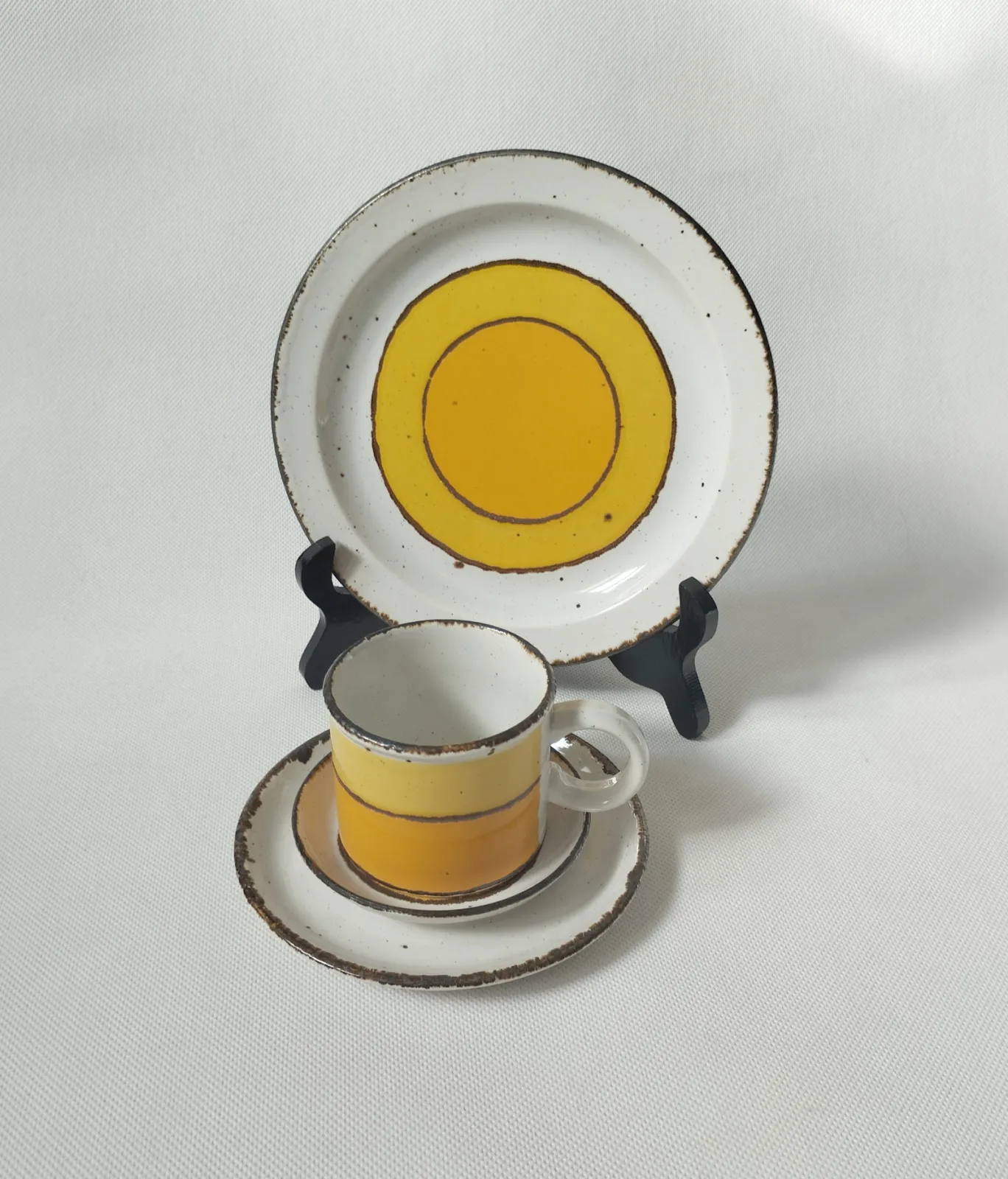 Serwis dla 6 osób Midwinter Pottery Stonehenge Sun Kamionka angielska lata 70
