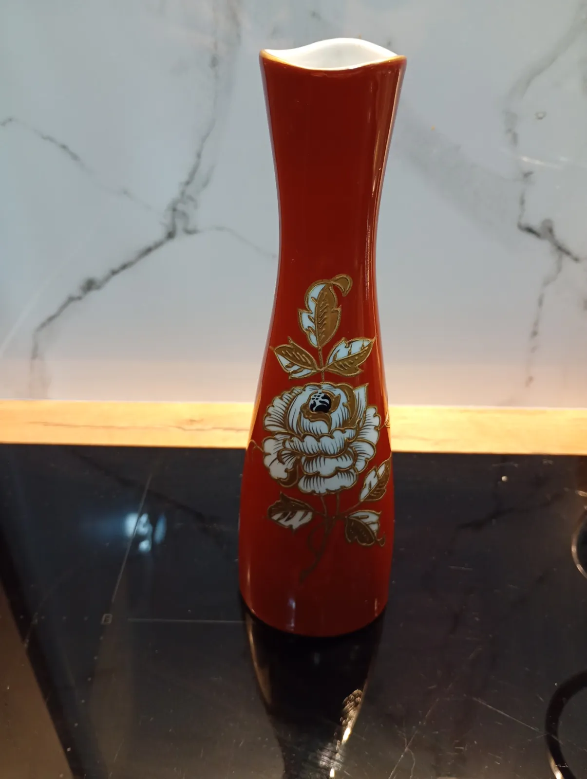 Wallendorff wazon pozłacany