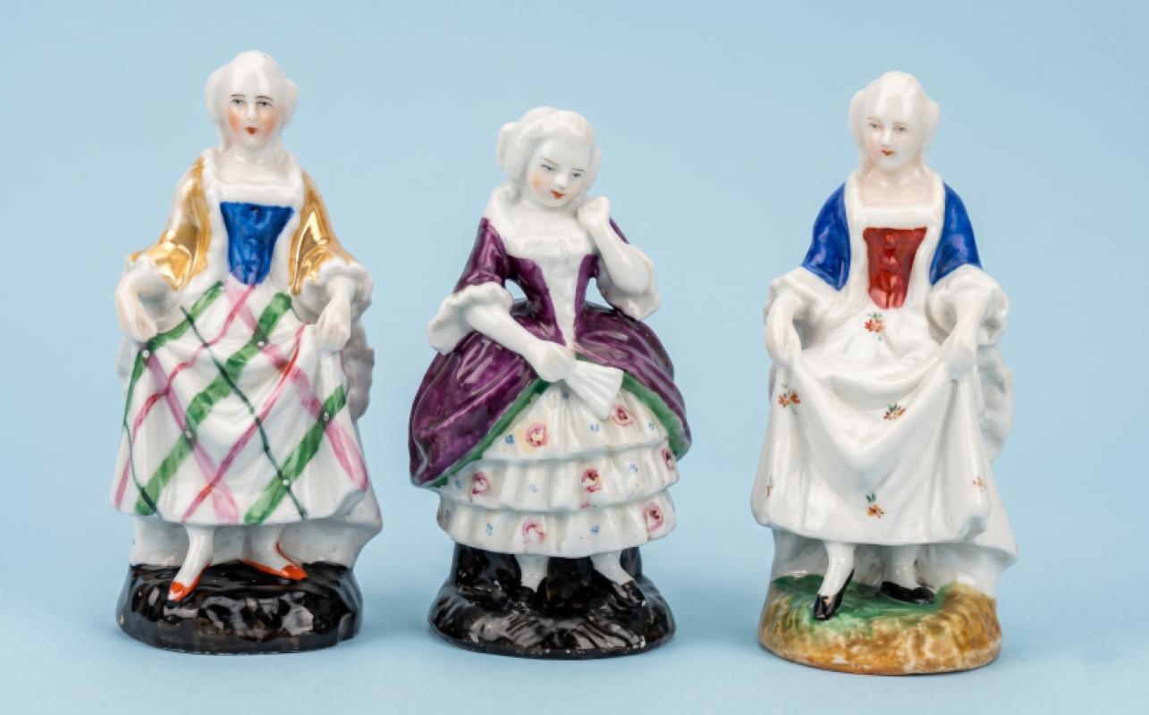 Zestaw 3 Antycznych Figurek Porcelanowych – Turyngia XIX/XX w.