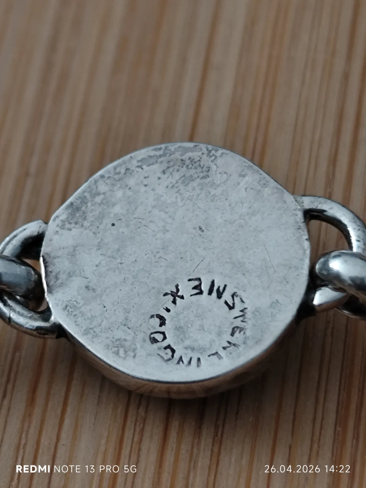 Srebrny naszyjnik - srebro 925 + onyks - Sterling Mexico