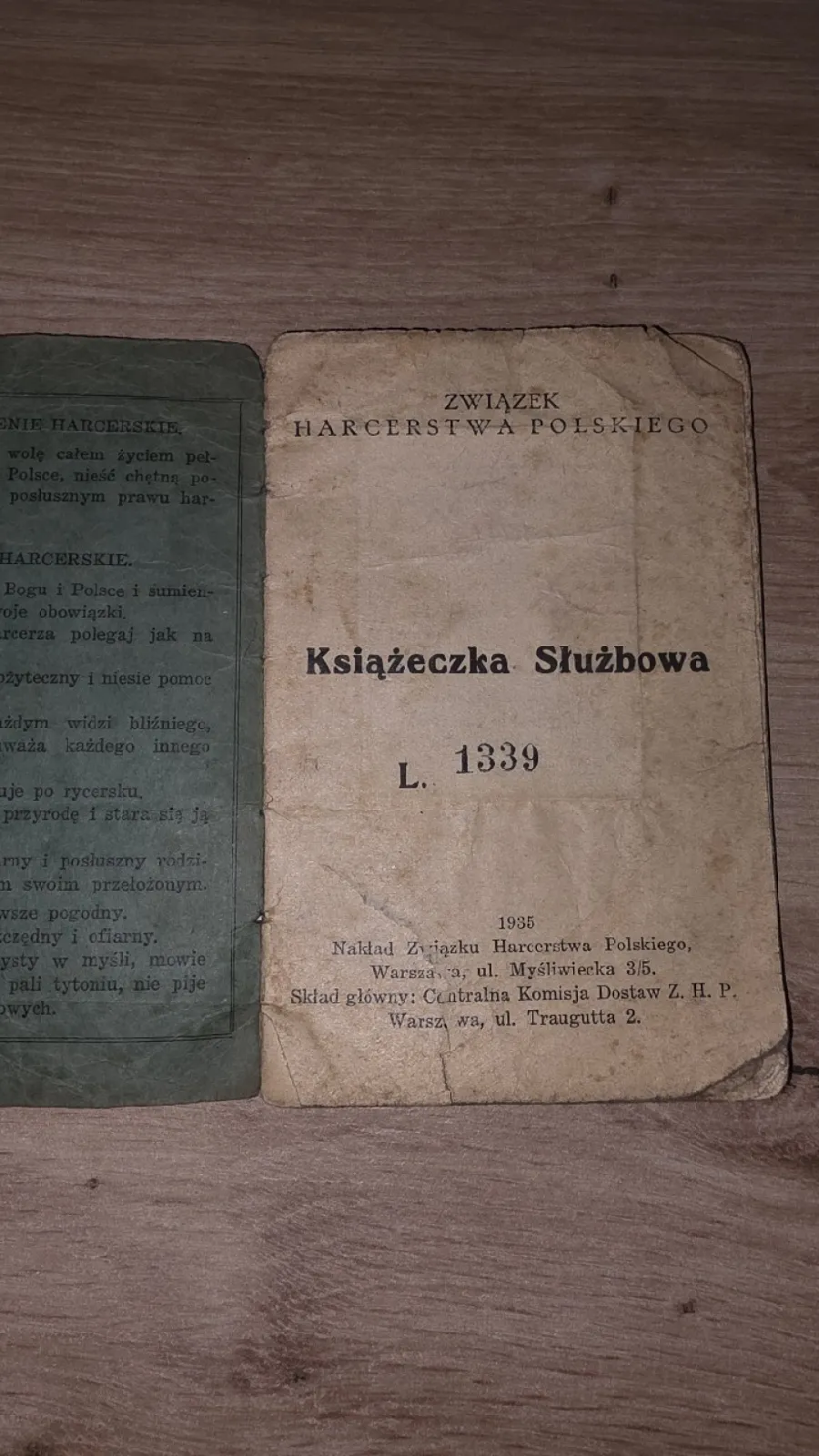 KSIAŻECZKA HARCERSKA LATA 30