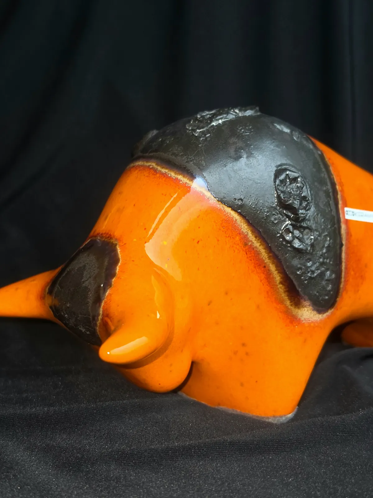Rzeźba Byka 1010 Otto Keramik Glaze Orange Lava Top
