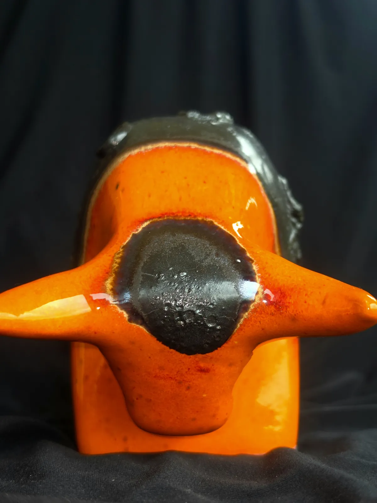 Rzeźba Byka 1010 Otto Keramik Glaze Orange Lava Top