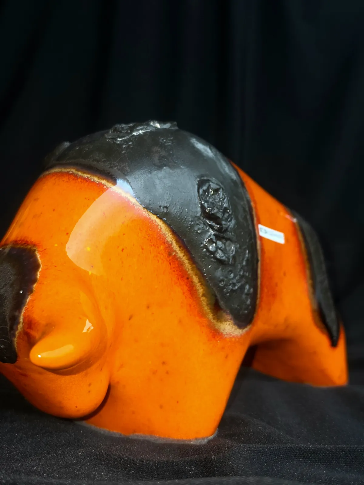 Rzeźba Byka 1010 Otto Keramik Glaze Orange Lava Top