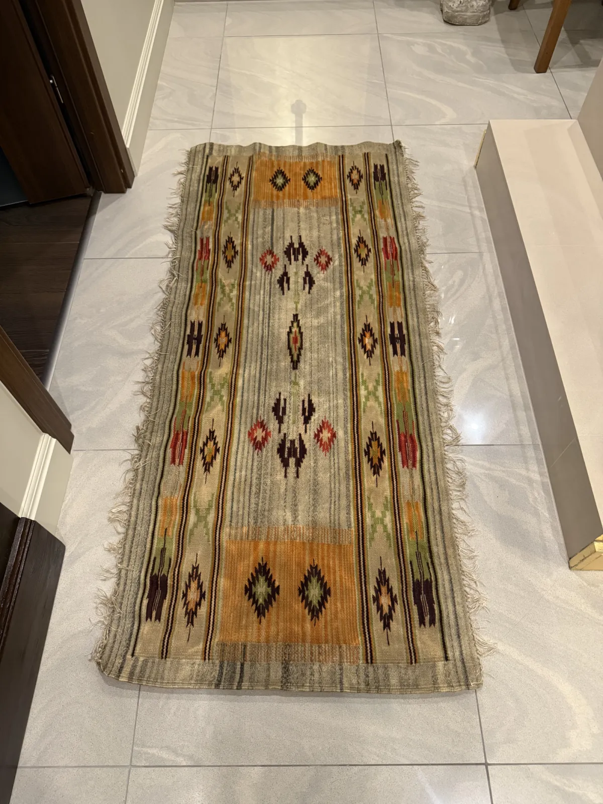 Ręcznie Tkany Kilim z Lat 30. XX W. – Styl Art Deco / Wzornictwo Polskie