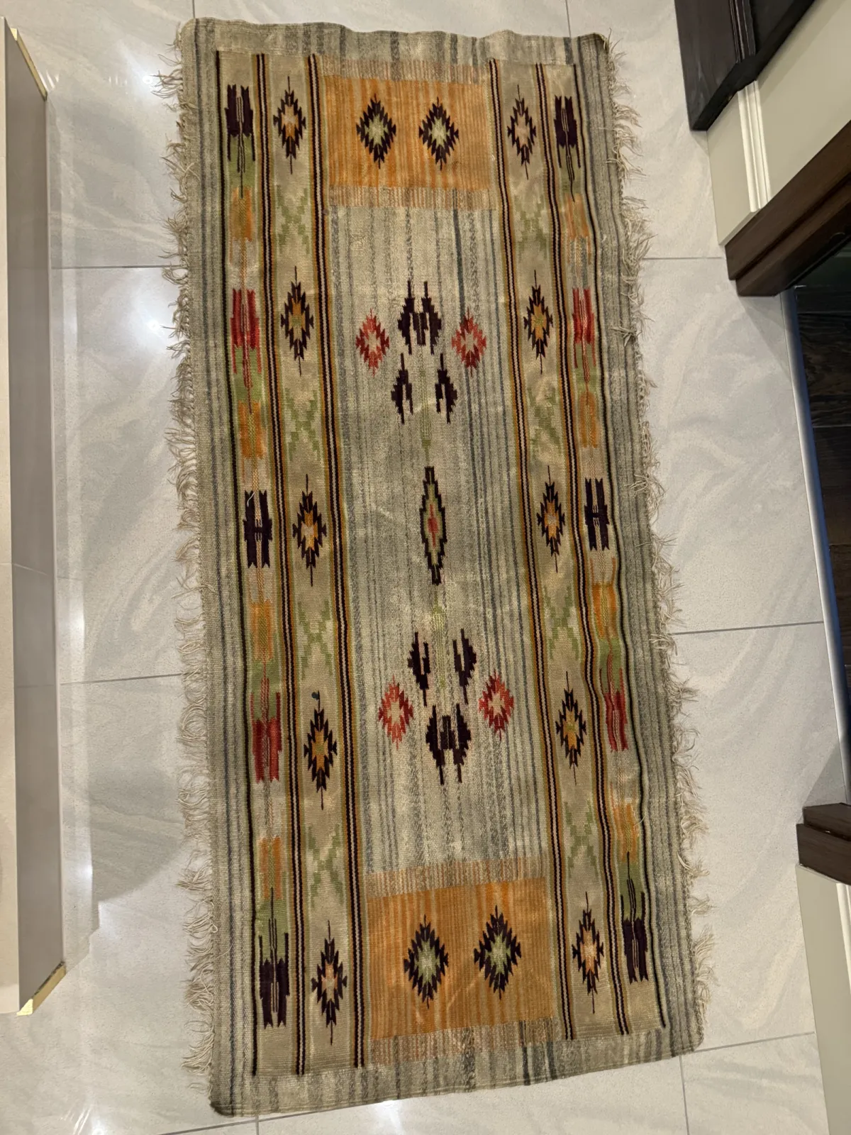 Ręcznie Tkany Kilim z Lat 30. XX W. – Styl Art Deco / Wzornictwo Polskie