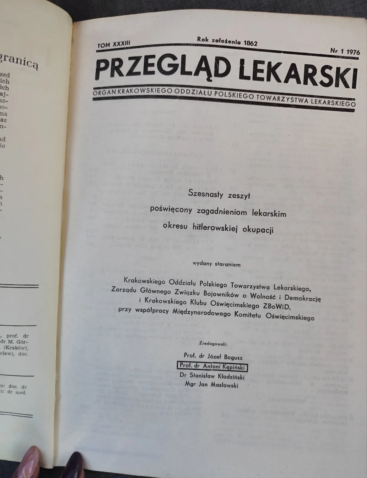 Przegląd lekarski Oświęcim z 1976