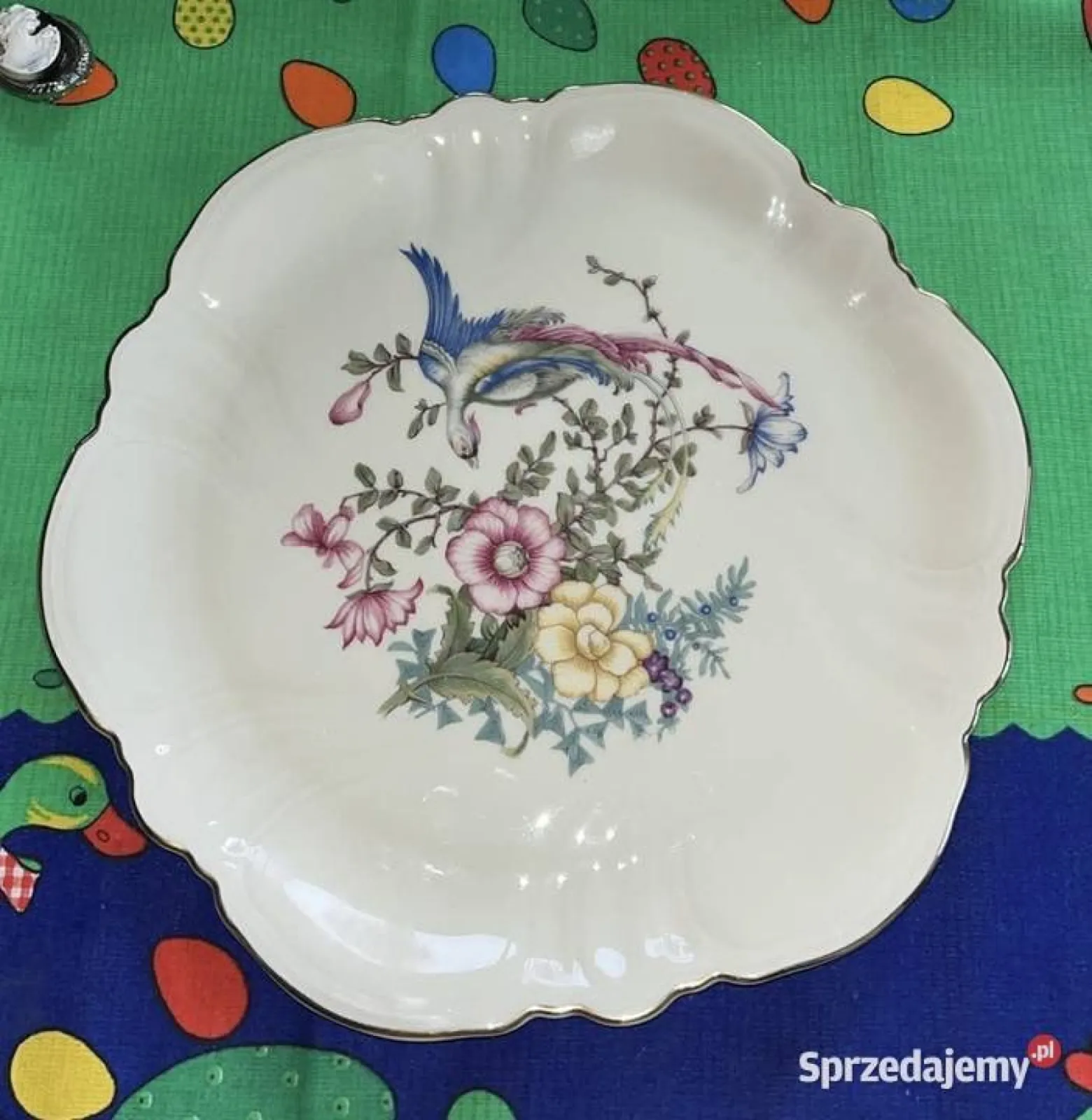 Wielka Patera Rosenthal. R. C.  Efenbein. Z serii „Rajski Ptak” Rosenthal Kronach Germany Victoria.   Syg. z 1925 r.