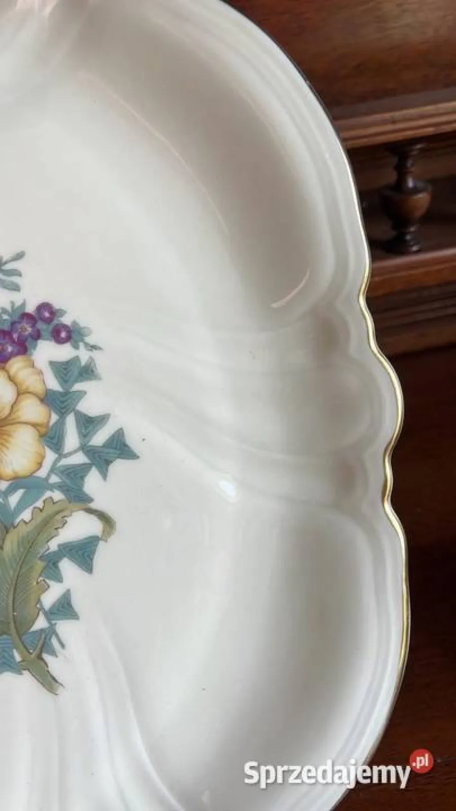 Wielka Patera Rosenthal. R. C.  Efenbein. Z serii „Rajski Ptak” Rosenthal Kronach Germany Victoria.   Syg. z 1925 r.