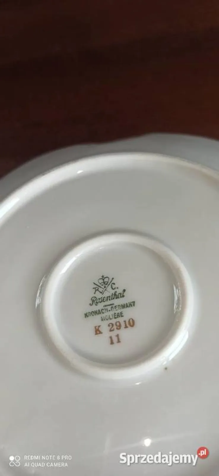 Patera Rosenthal Moliere. Kronach- Germany.  Syg. z lat 1938-52 r.