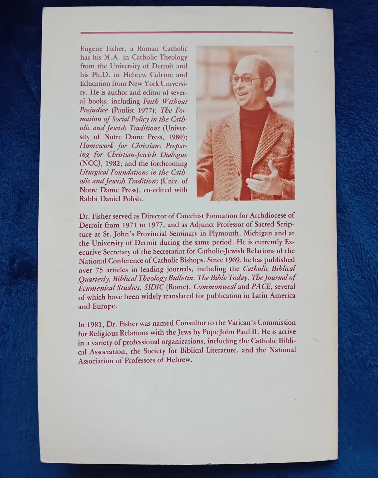 Eugene J. Fisher. Seminary Education and Christian-Jewish Relations. Wydanie I, 1983r.