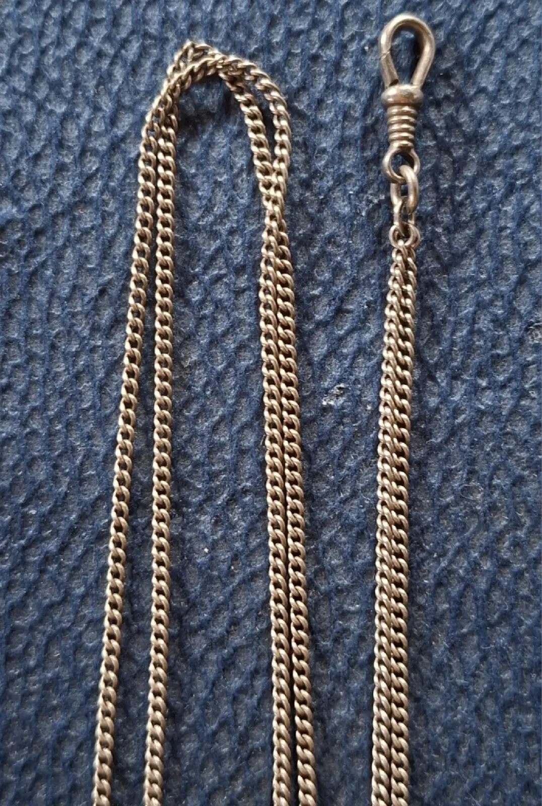 Zegarek kieszonkowy + Dewizka srebro 800 XIX w.