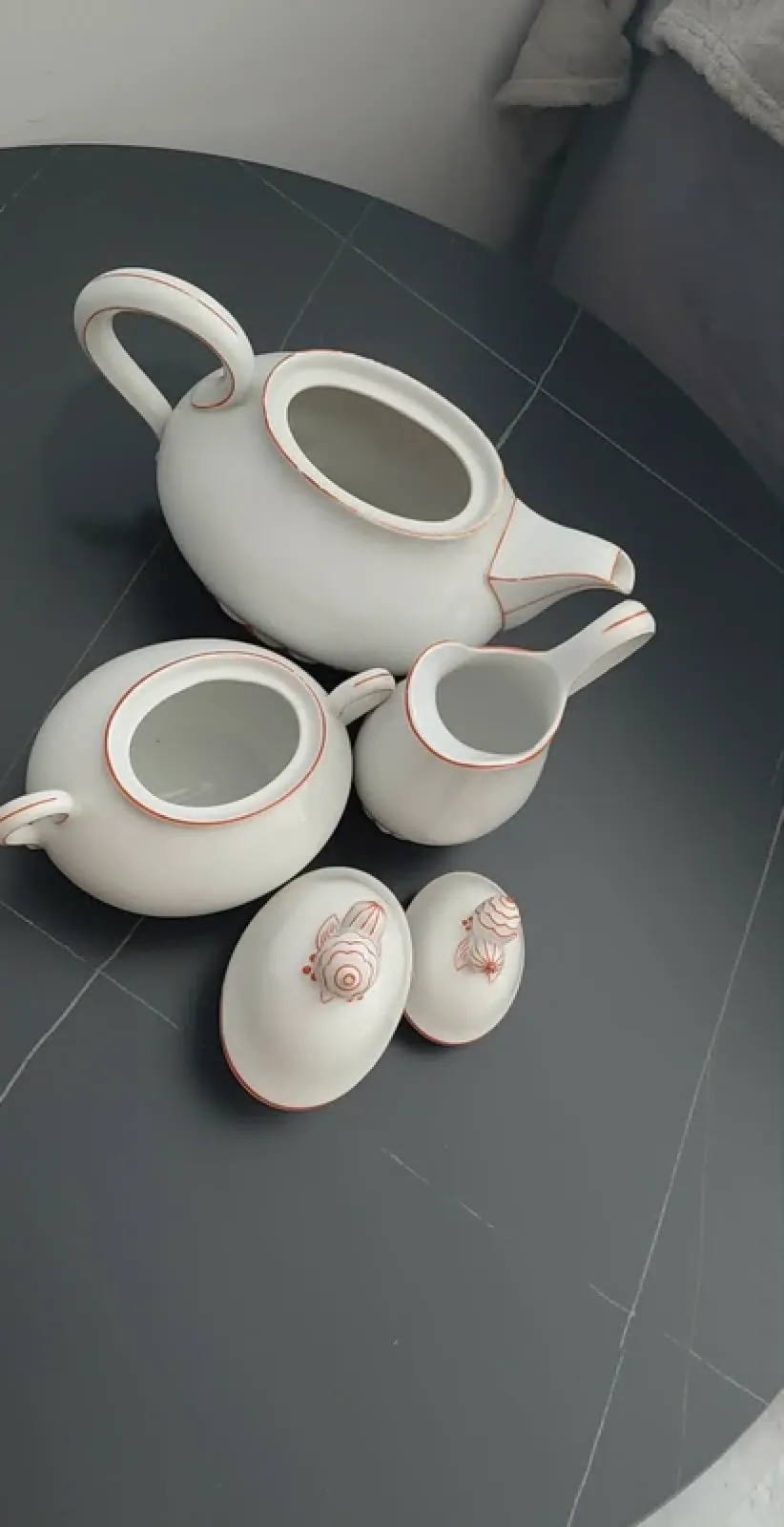 Stara porcelana dzbanek mlecznik cukiernica środek stołu Paul Müller Selb