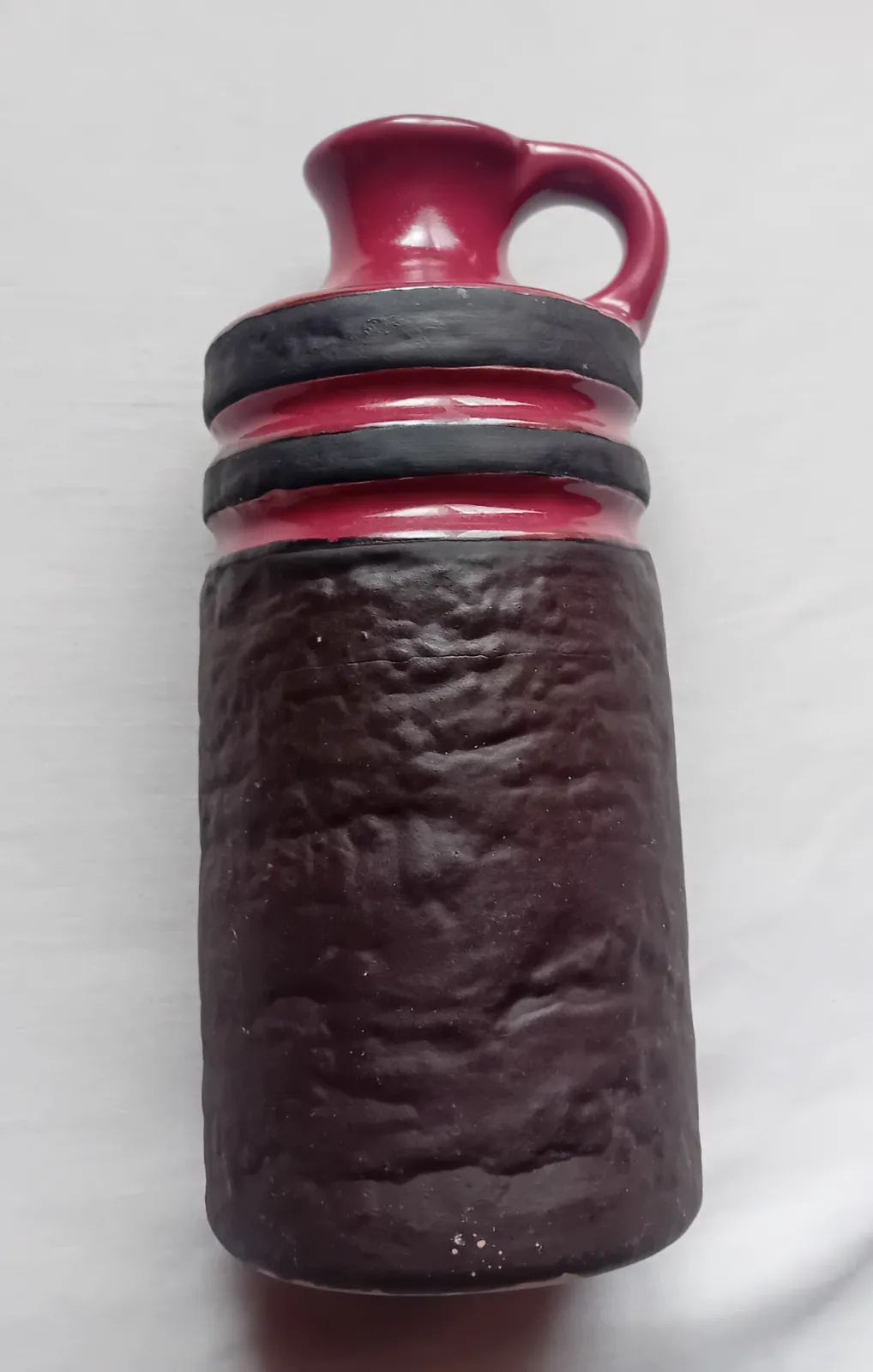 Wazon z uchem / butla Fat Lava. Scheurich Keramik, nr 4087 B, lata 60-e XX w.