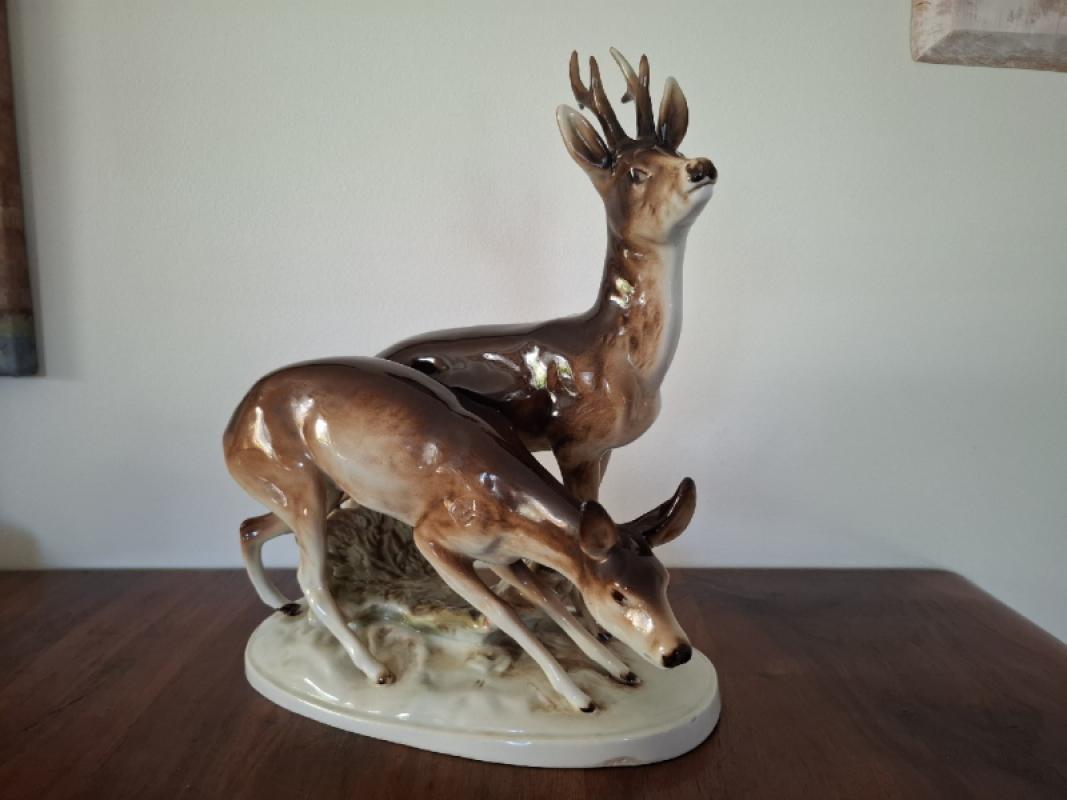Wanke Royal Dux Olbrzymia Figura Rzeźba porcelana Unikat