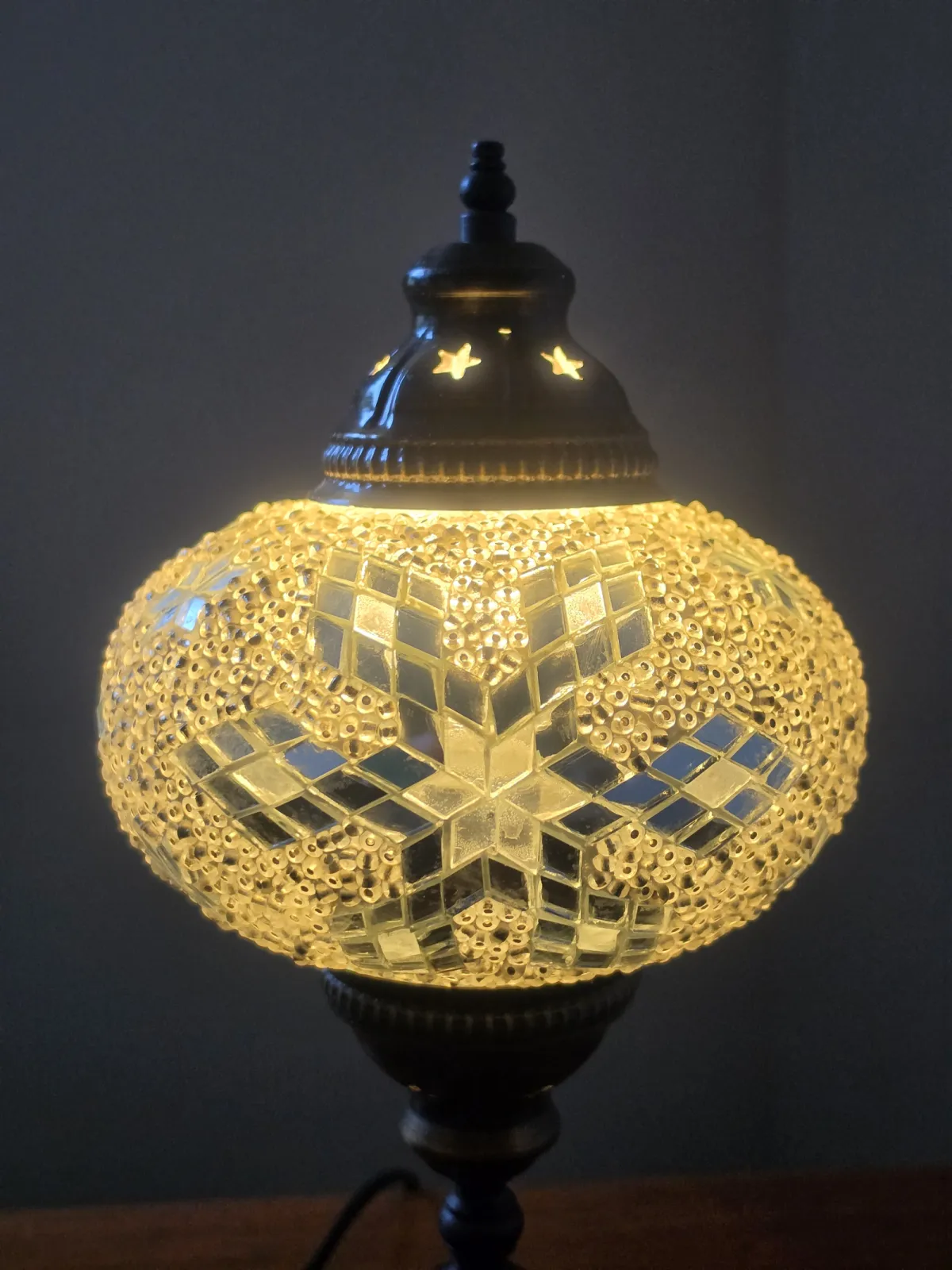 Orientalna lampa mozaikowa Vintage Belgia