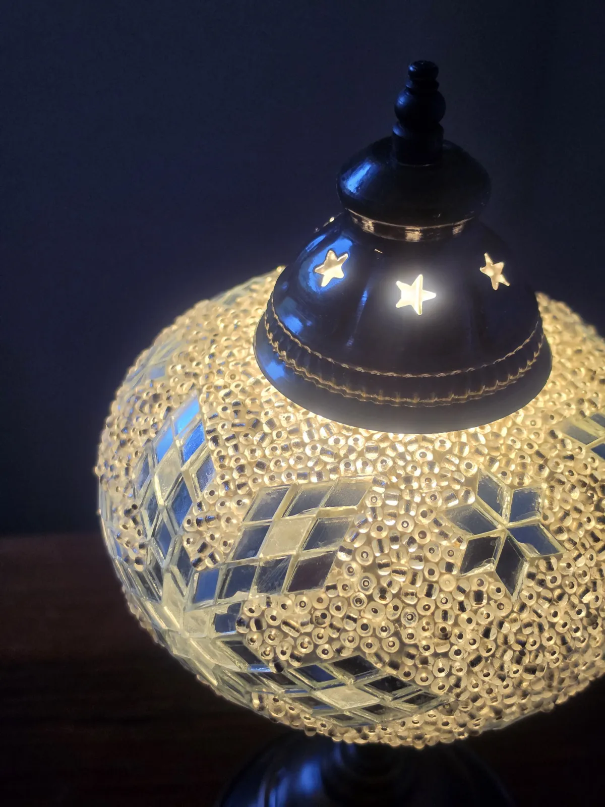 Orientalna lampa mozaikowa Vintage Belgia