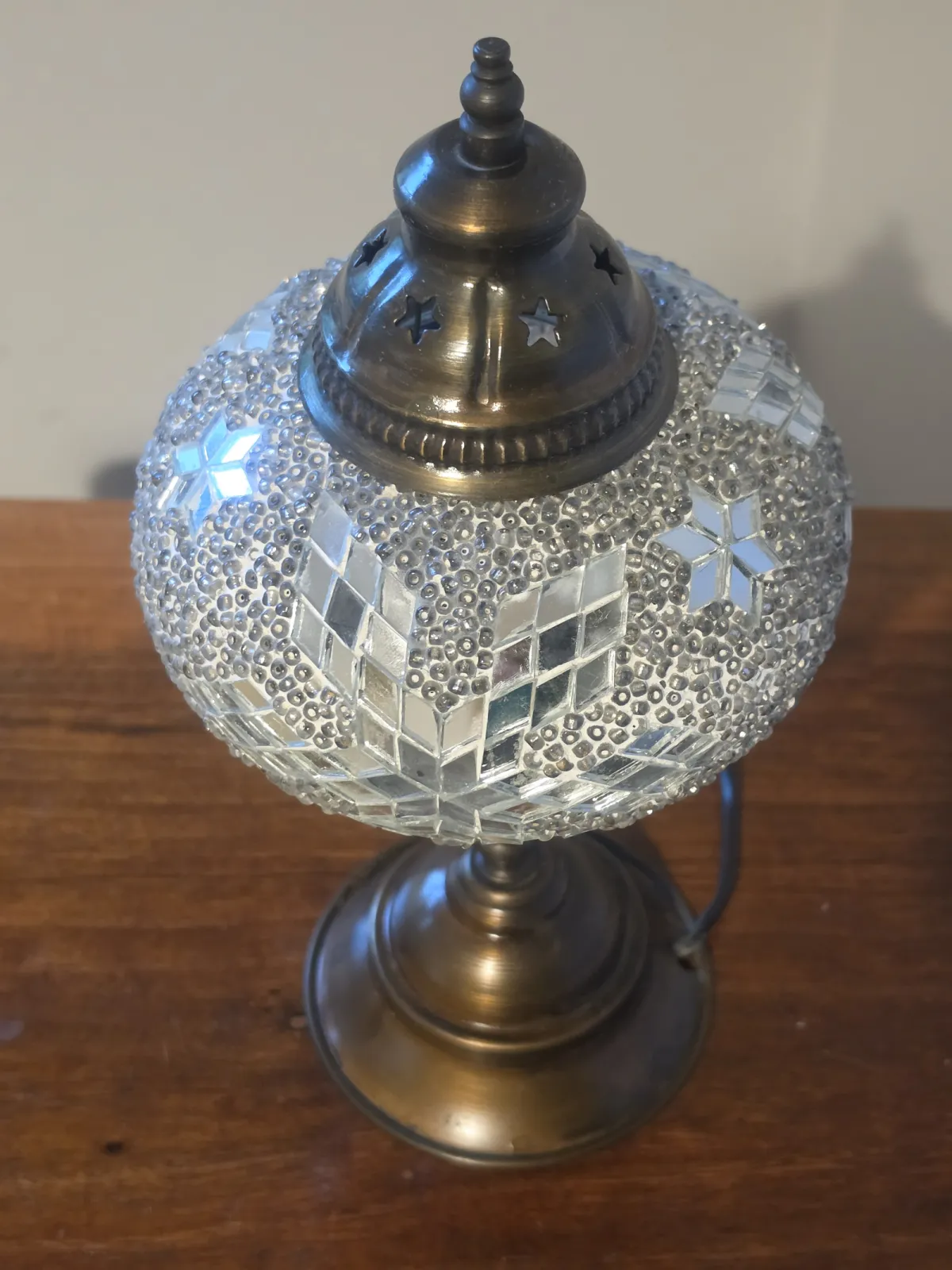 Orientalna lampa mozaikowa Vintage Belgia