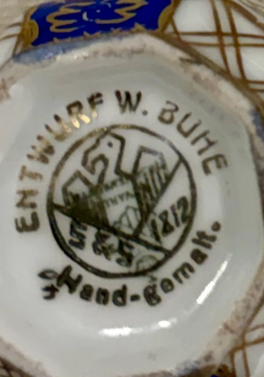Walter Buhe Sonntag & Söhne Art Deco Tirschenreuth filiżanki espresso Bavaria lata 20/30