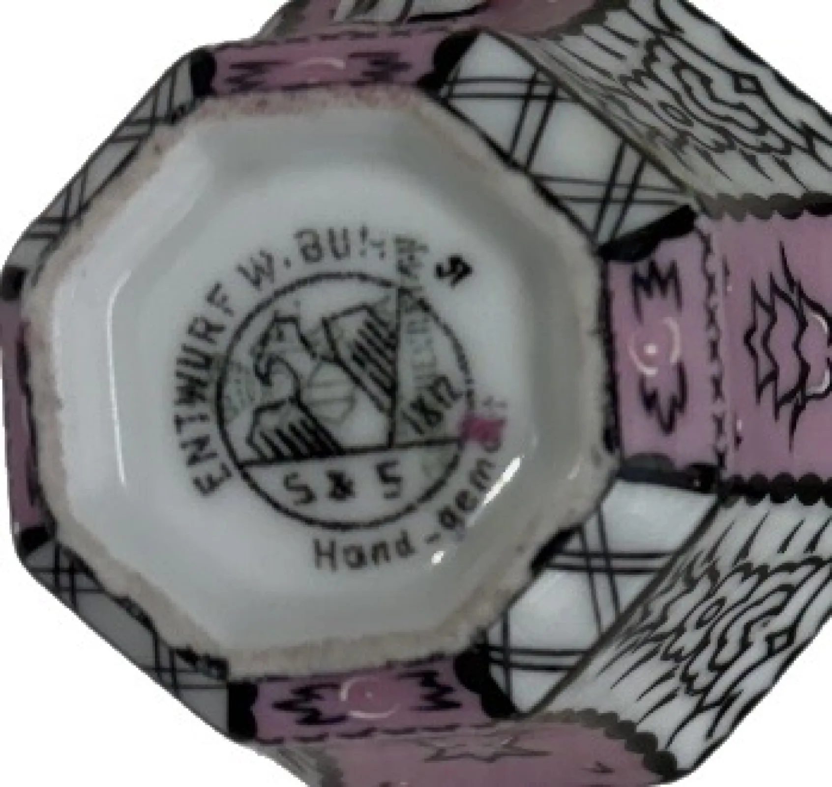 Walter Buhe Sonntag & Söhne Art Deco Tirschenreuth filiżanki espresso Bavaria lata 20/30