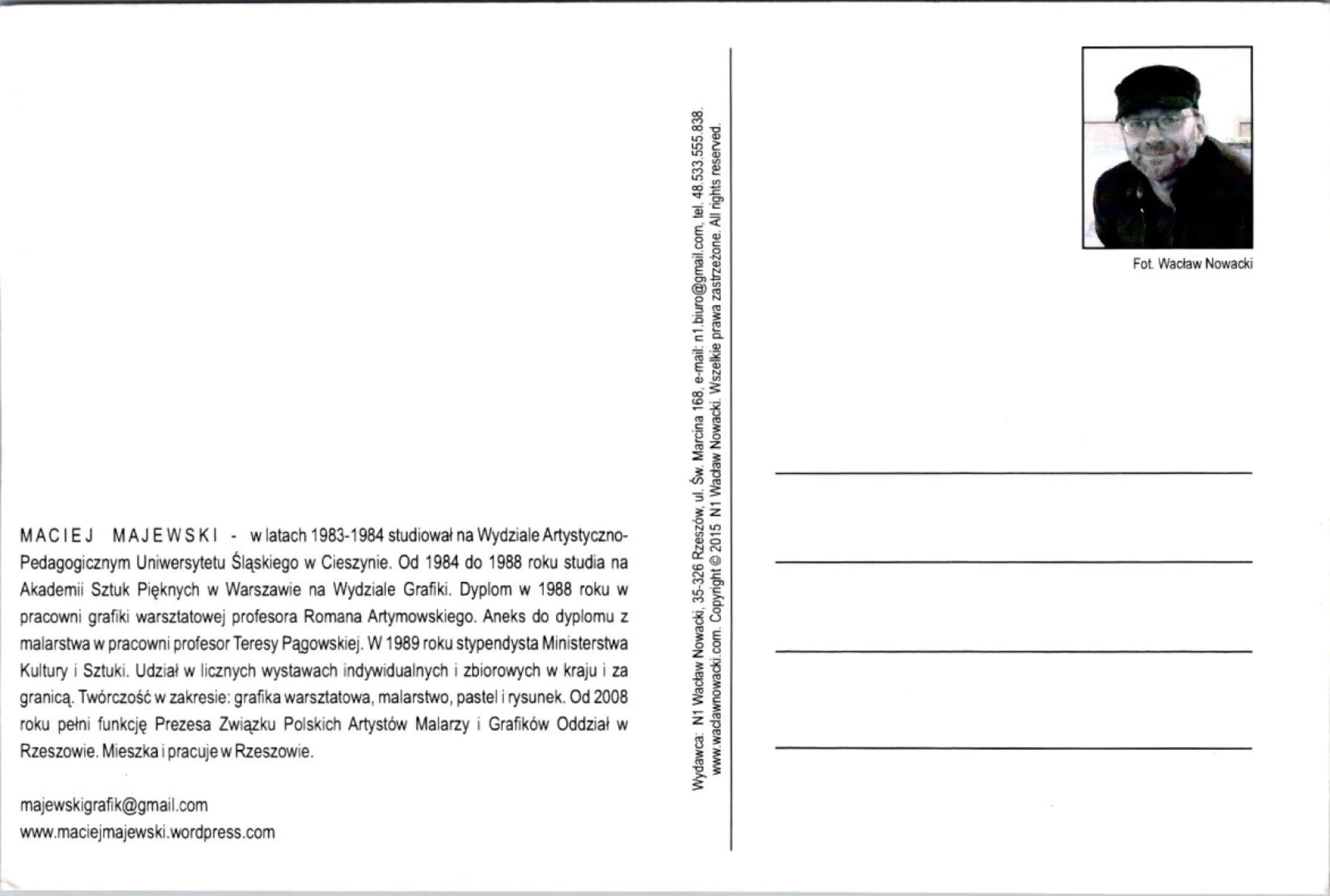 Pocztówka/ Sztuka współczesna/ Maciej Majewski/ Rzeszów/ ok. lata 10