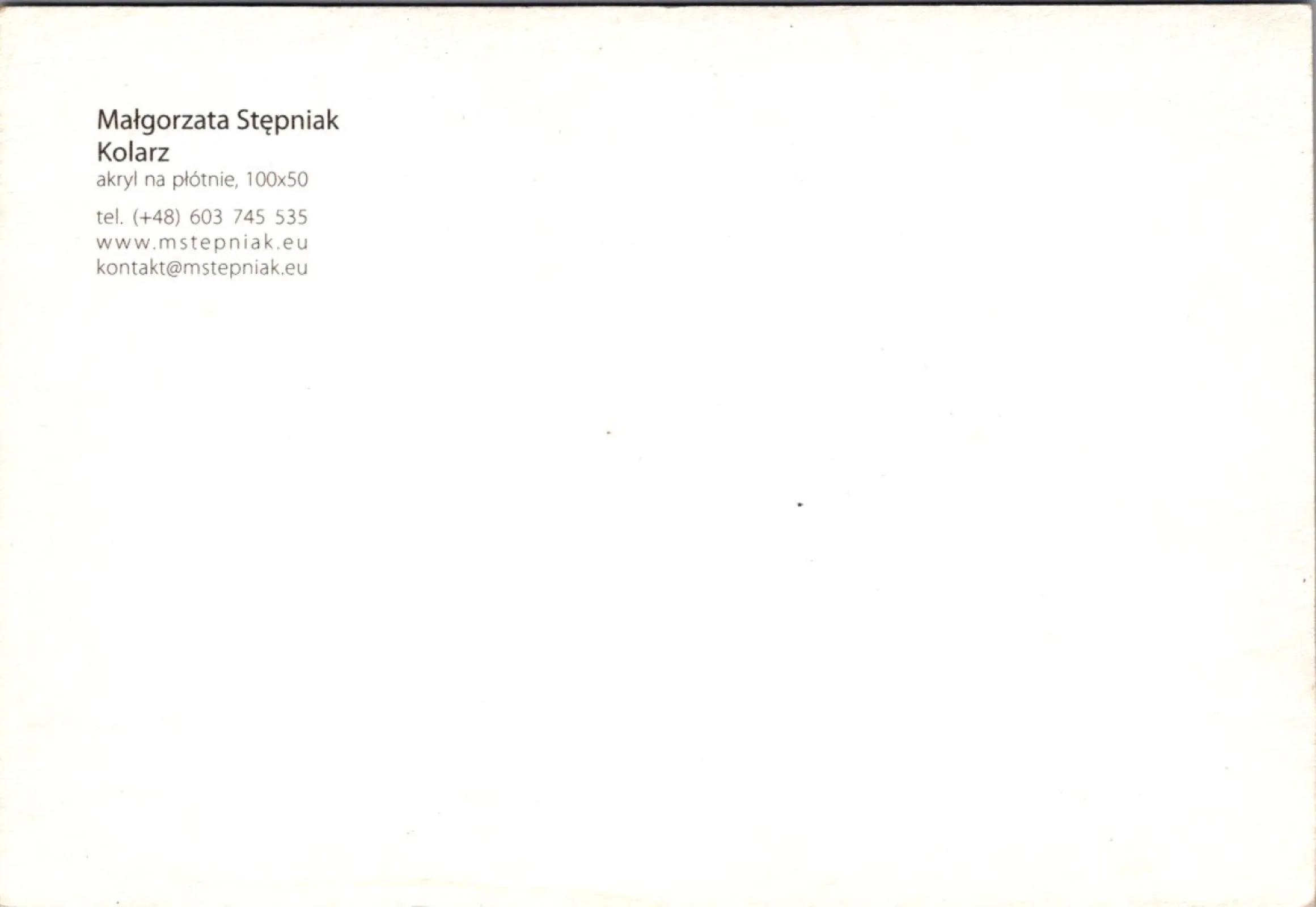 Pocztówka/ Kolarz/ Małgorzata Stępniak/ Częstochowa/ ok. lata 00
