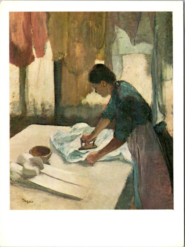 Pocztówka/ Sztuka malarstwo/ Edgar Degas Prasująca kobieta/ ok. lata 70
