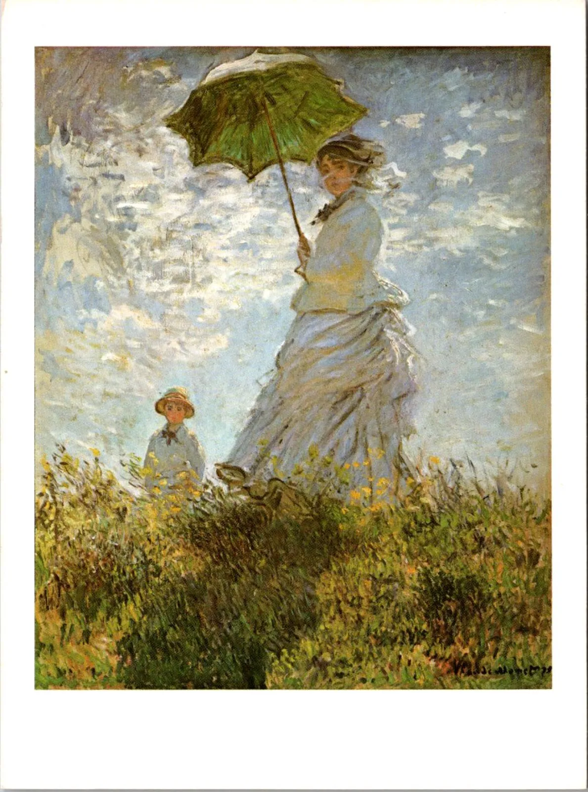 Pocztówka/ Sztuka malarstwo/ Claude Monet Kobieta z parasolką/ ok. lata 70