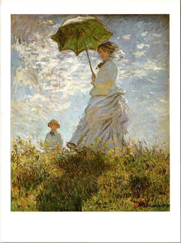 Pocztówka/ Sztuka malarstwo/ Claude Monet Kobieta z parasolką/ ok. lata 70
