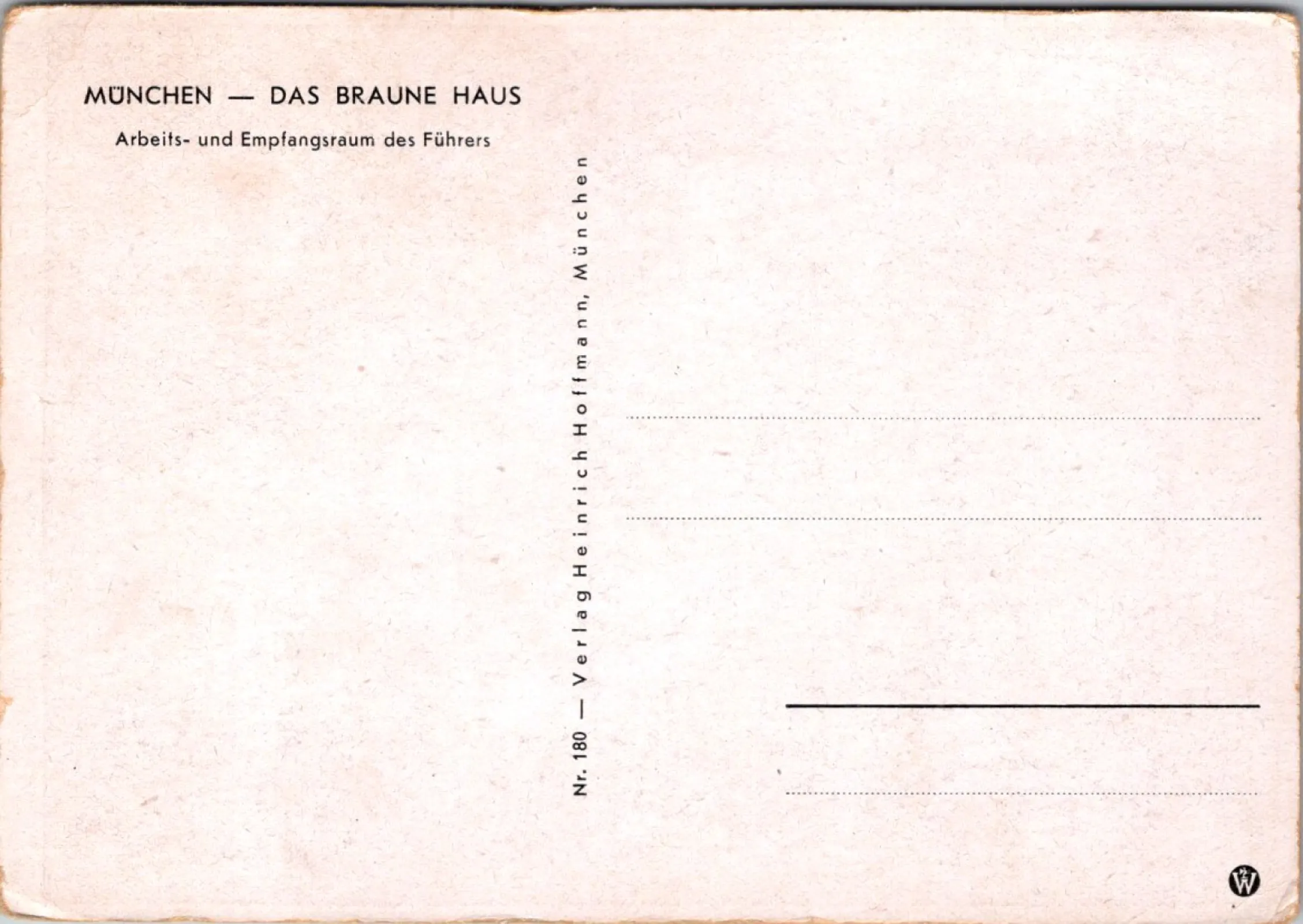 Pocztówka/ Historia/ Das Braune Haus/ Monachium/ Niemcy/ ok. lata 30