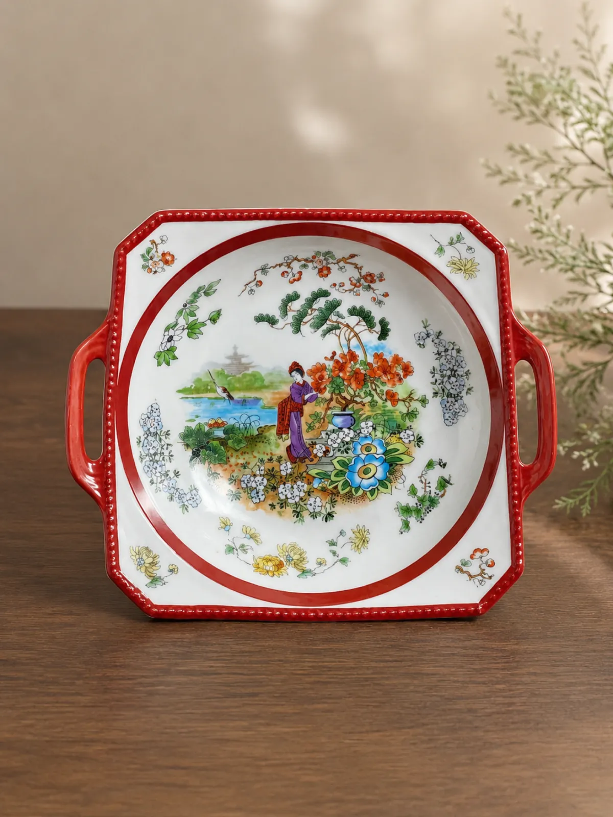 Carl Tielsch Art Deco 1929 altwasser  / Chinoserie / orientalna misa / patera