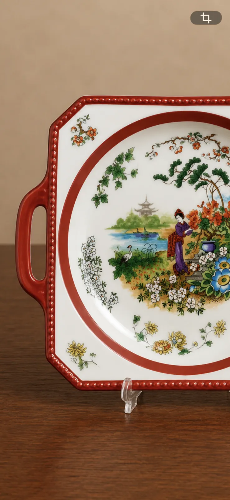 Carl Tielsch Art Deco 1929 altwasser  / Chinoserie / orientalna misa / patera