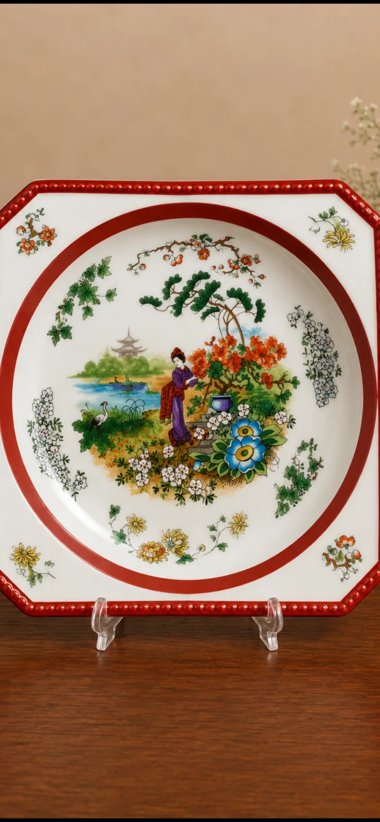 Carl Tielsch Art Deco 1929 altwasser  / Chinoserie / orientalna misa / patera