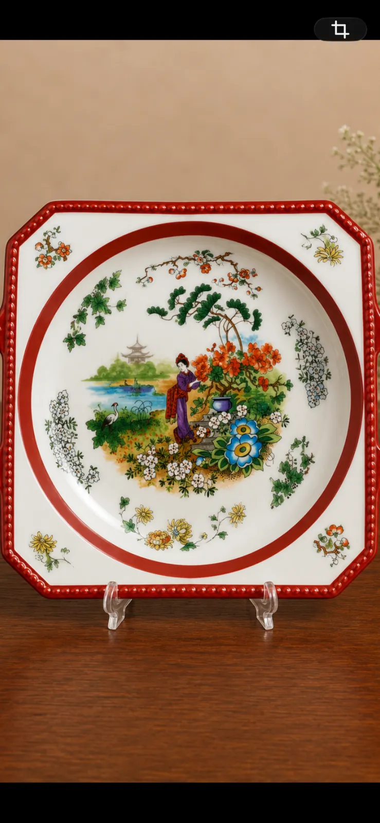 Carl Tielsch Art Deco 1929 altwasser  / Chinoserie / orientalna misa / patera