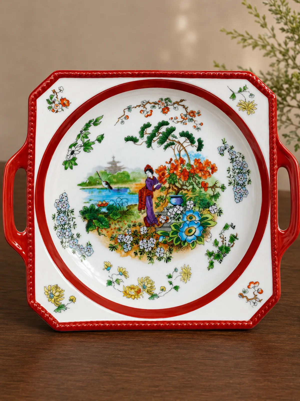 Carl Tielsch Art Deco 1929 altwasser  / Chinoserie / orientalna misa / patera
