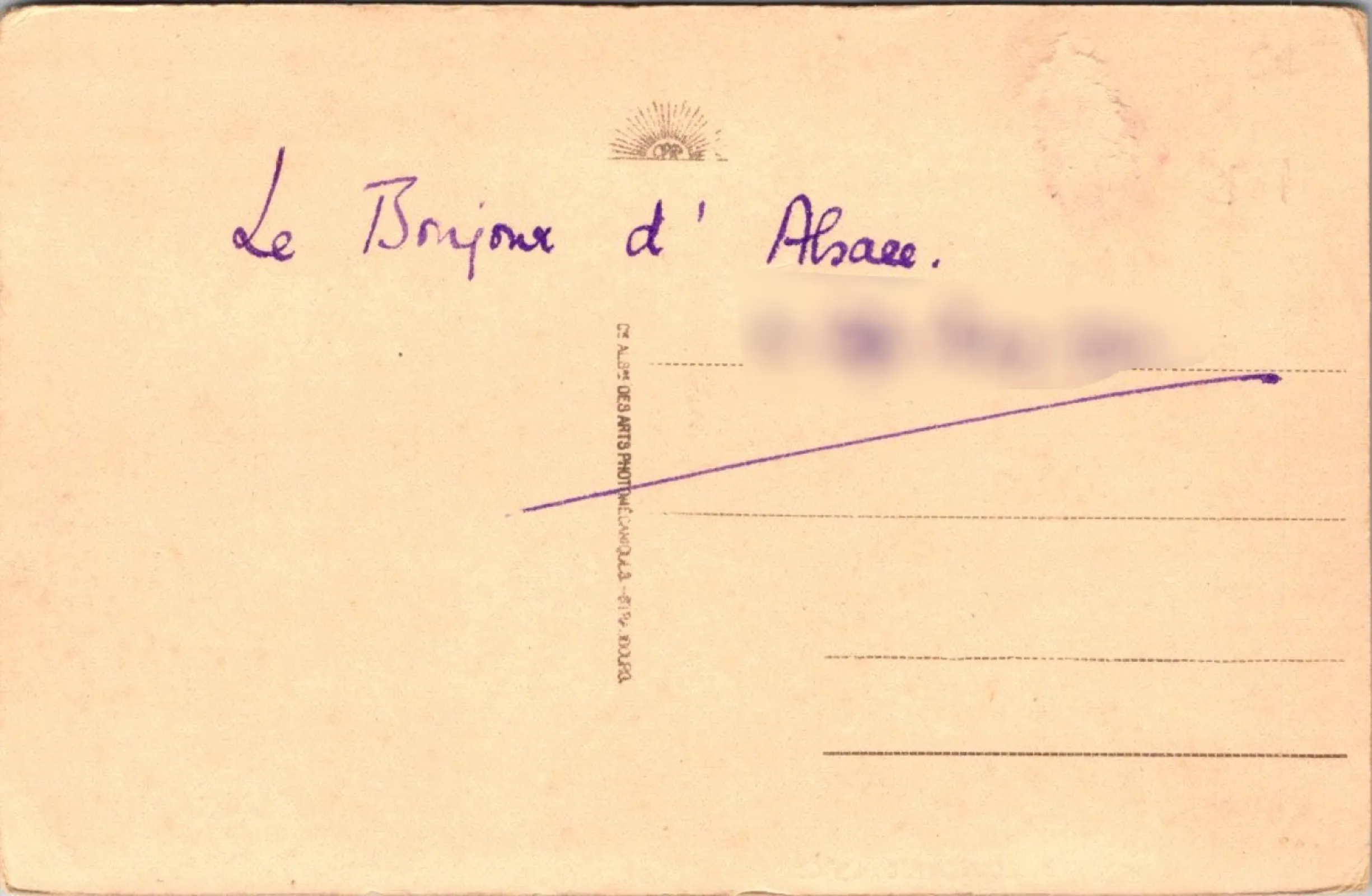 Pocztówka/ Folklor/ Alzacja/ Stroje regionalne/ Francja/ ok. lata 20