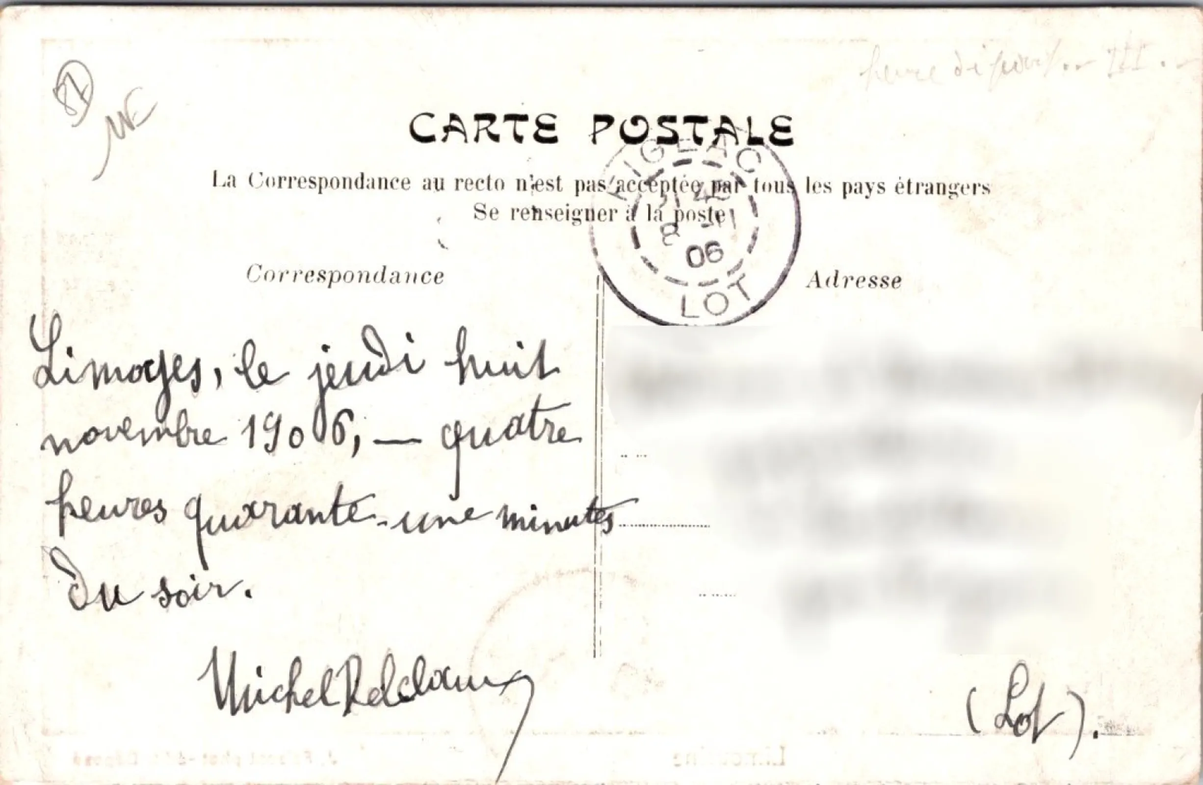 Pocztówka/ Folklor/ Limousin/ Strój regionalny/ Francja/ ok. 1900