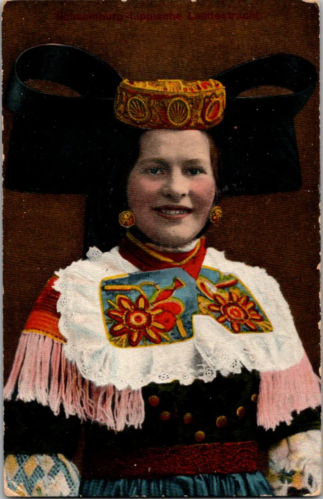 Pocztówka/ Folklor stroje ludowe/ Schaumburg-Lippe/ Niemcy/ ok. lata 10