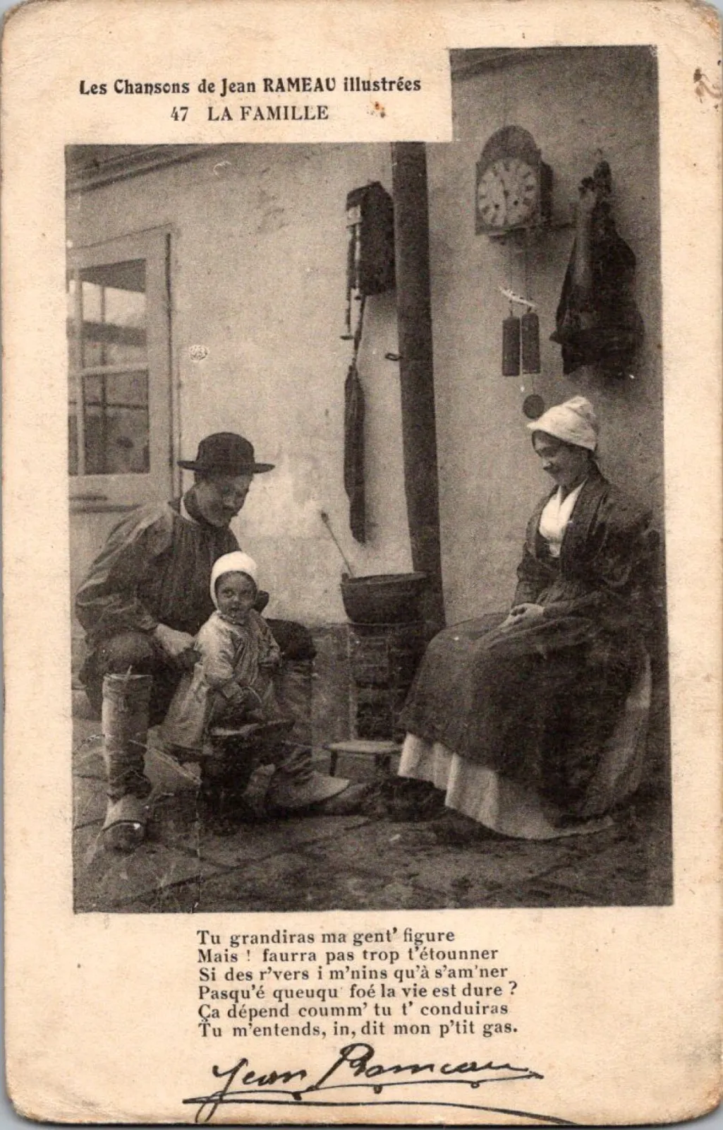 Pocztówka/ Jean Rameau/ Rodzina/ Argenton-sur-Creuse/ Francja/ ok. lata 10
