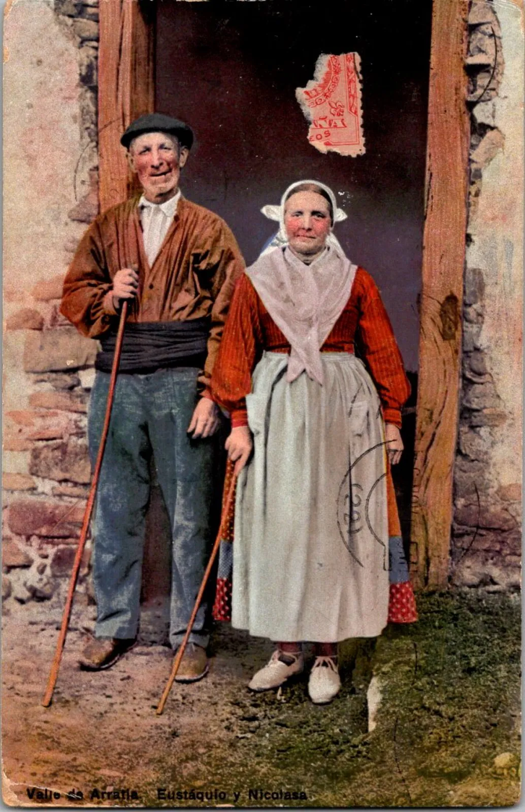 Pocztówka/ Kraj Basków/ Folklor/ Valle de Arratia/ Hiszpania/ ok. lata 10