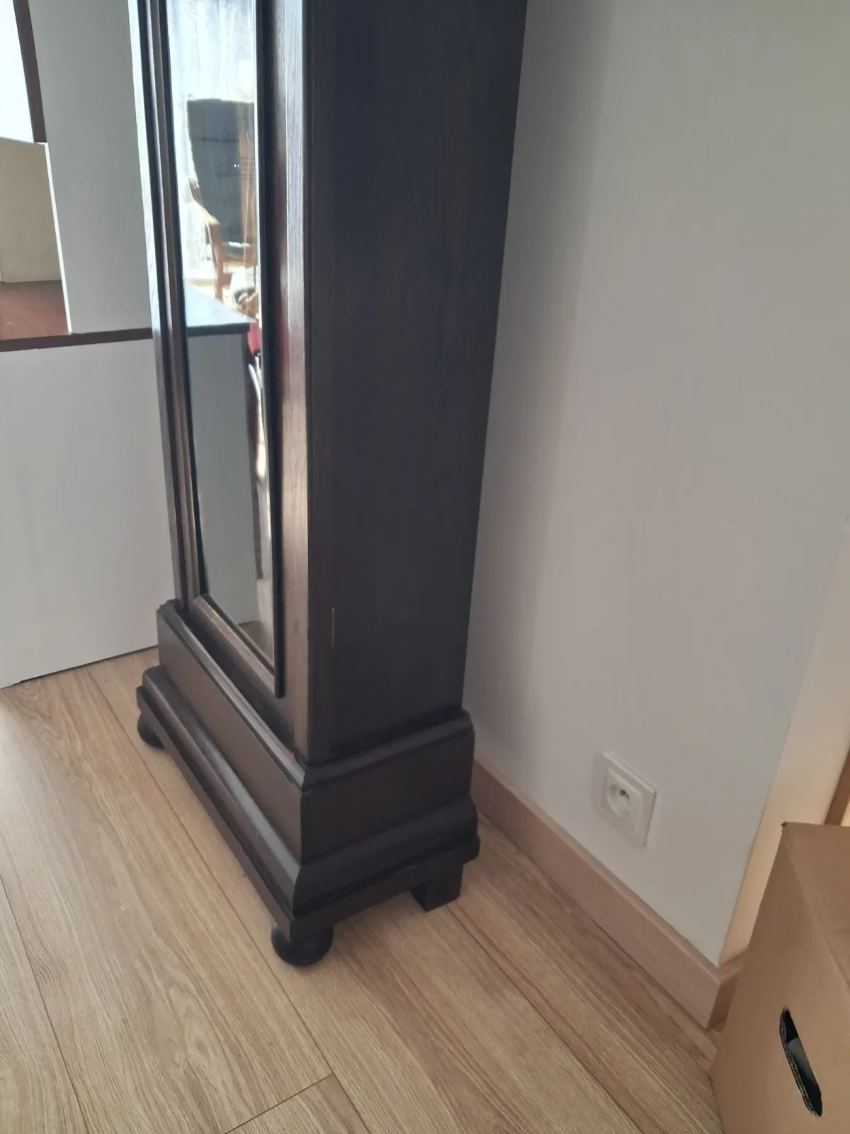 Zegar stojący podłogowy dębowy zabytkowy wysoki 194 cm