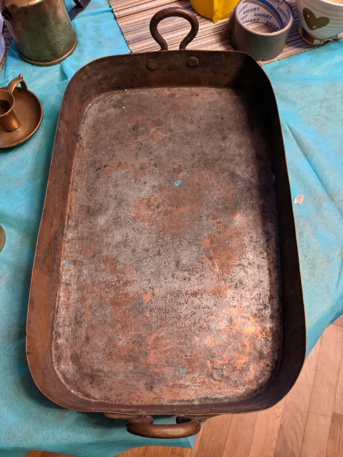 brytfanna miedź do pieczenia DUŻA 27x47 waga ok. 3 kg