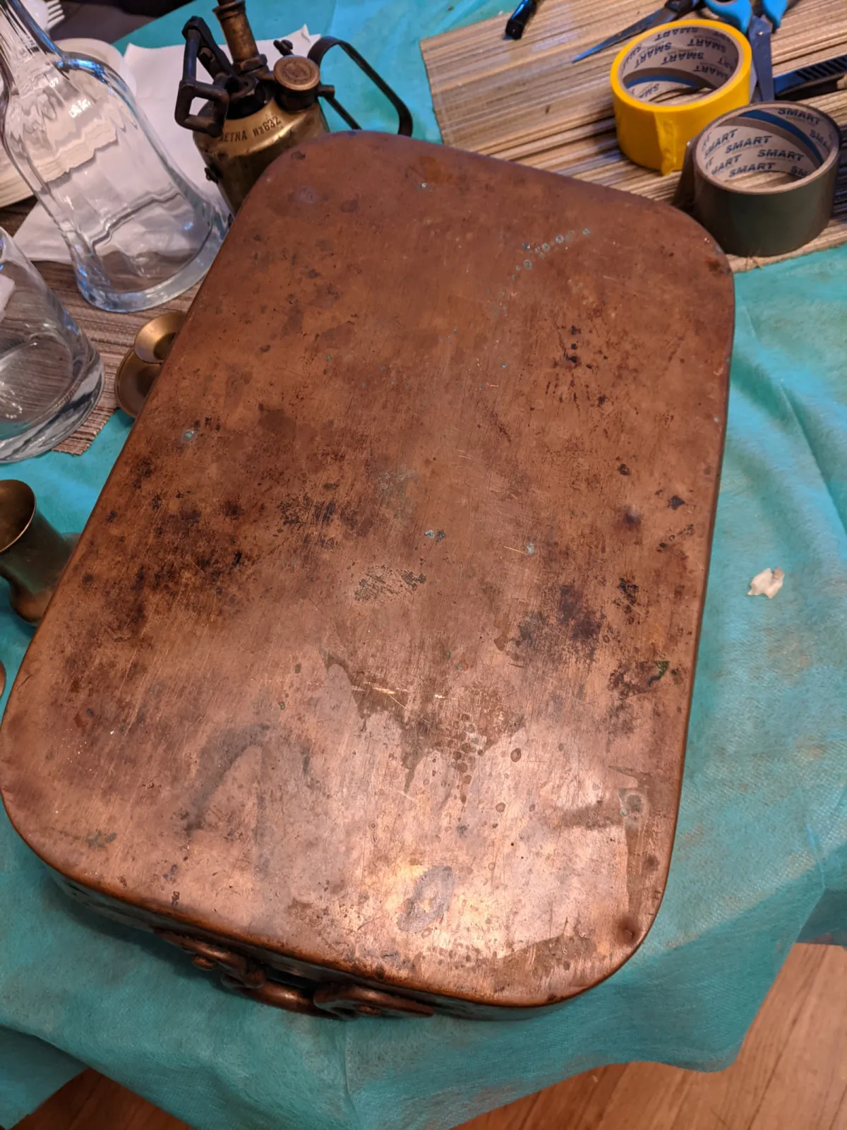 brytfanna miedź do pieczenia DUŻA 27x47 waga ok. 3 kg
