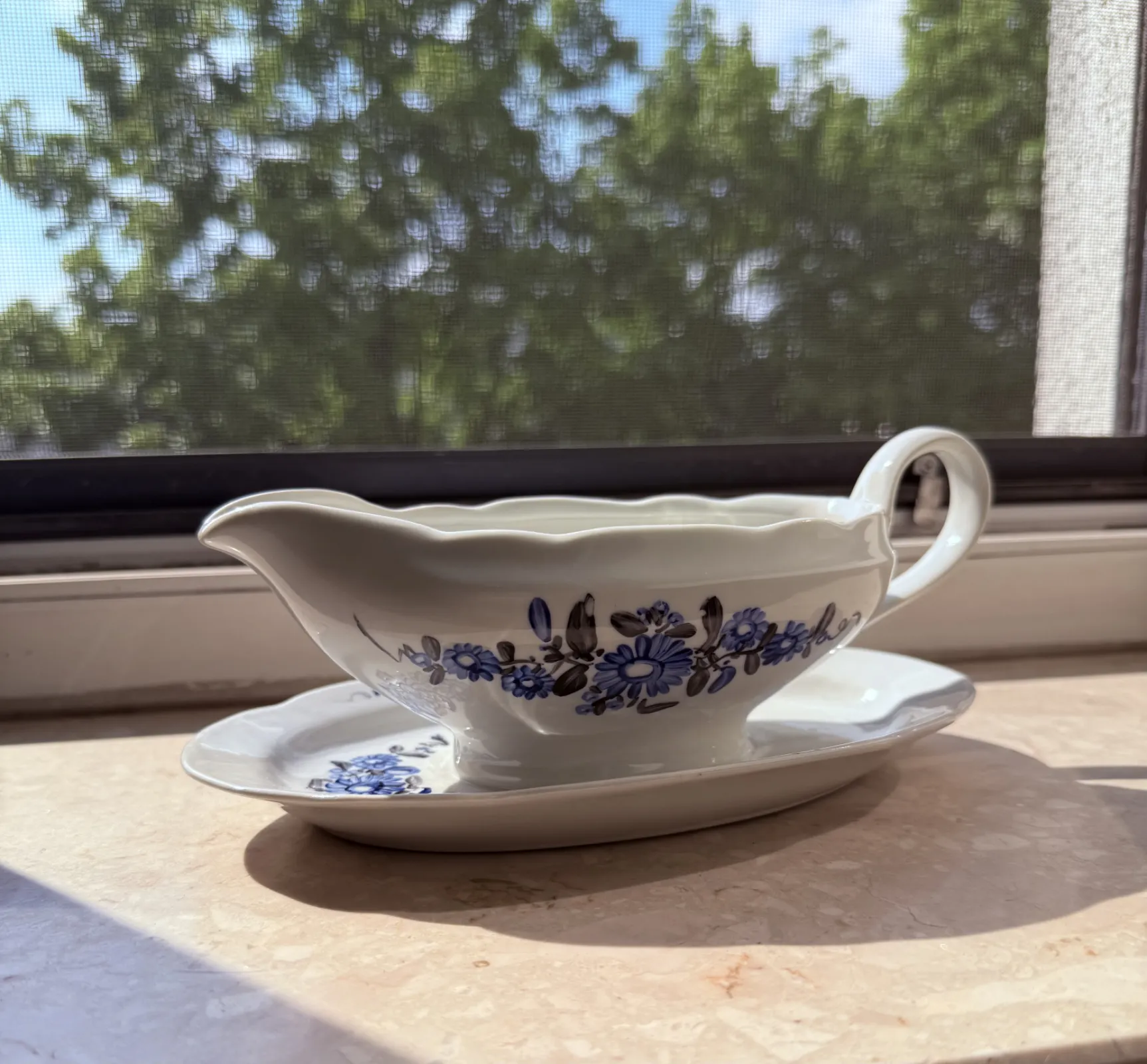 Porcelanowa sosjerka - Ćmielów - PRL