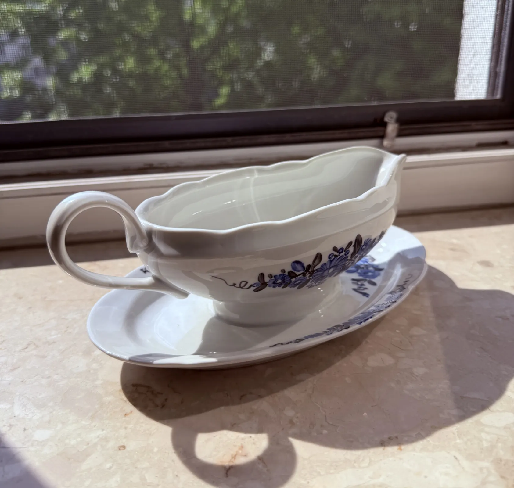 Porcelanowa sosjerka - Ćmielów - PRL